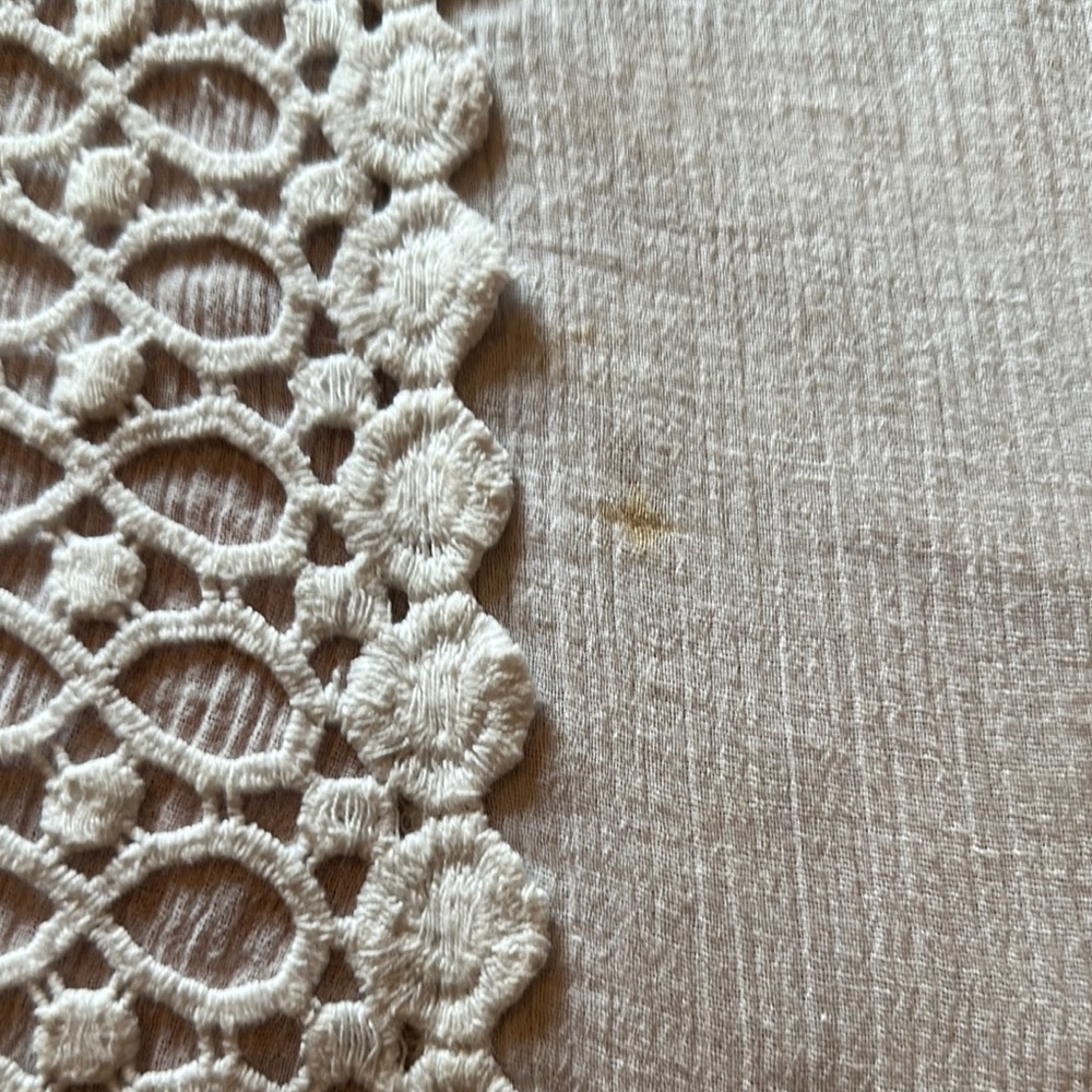 Boho Tunic with Embroidery details, white Beach Coverup - Picture 10 of 11